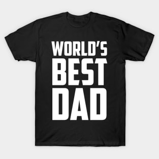 World's Best Dad White Bold T-Shirt